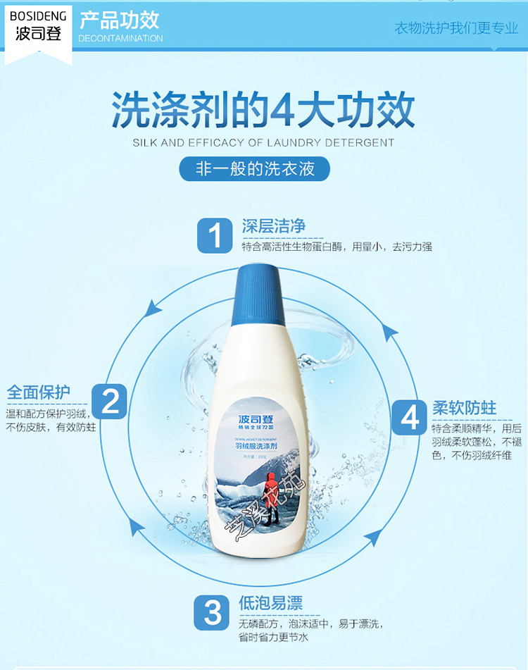 nước tẩy trắng quần áo tốt nhất 2019 thu đông mới chính hãng Bosideng xuống áo khoác tẩy đặc biệt 600g cotton giặt quần áo - Dịch vụ giặt ủi javel tẩy quần áo