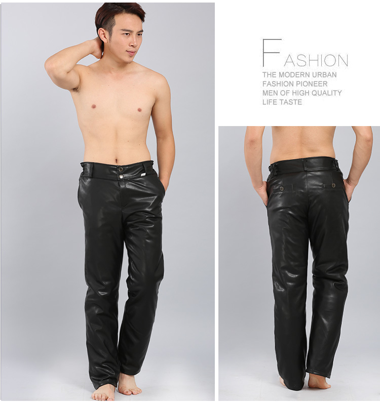 Pantalon cuir homme droit pour hiver - Ref 1476786 Image 13