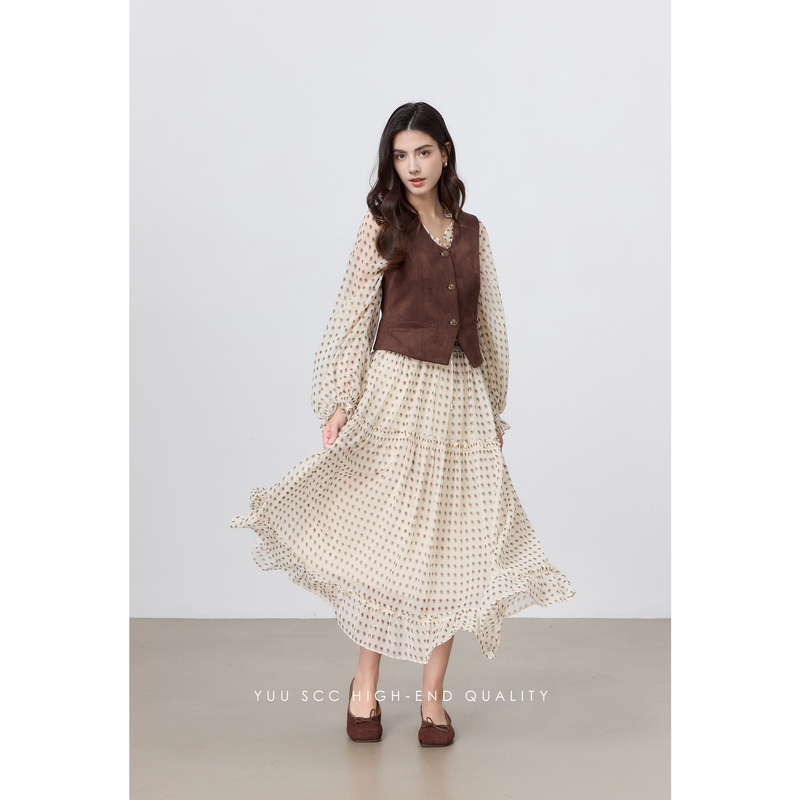 Yuuscc Autumn New Vintage Melard Layered Vest Waist-Cinching Lightweight and Flowy Vacation Paisley Dress Yuuscc Autumn New Vintage Melard Layered Vest Waist-Cinching Lightweight and Flowy Vacation Paisley Dress