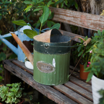 Foreign trade groceries-French country vintage garden dark green tin water kettle balcony gardening kettle