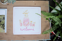 Meow small craftsman solitary groceries-French country home balcony cafe gardening enamel enamel enamel decoration listing