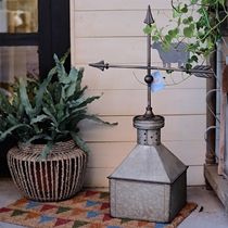 Meow Small Craftsman Groceries-French Country Farm Wind Iron Cow Weave Dairy Vine Outdoor Gardening Balcony Decoration Ornaments