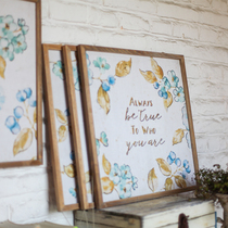 Foreign trade solitary products-European and American garden gardening home wall plant hanging painting solid wood frame non-woven decorative picture frame