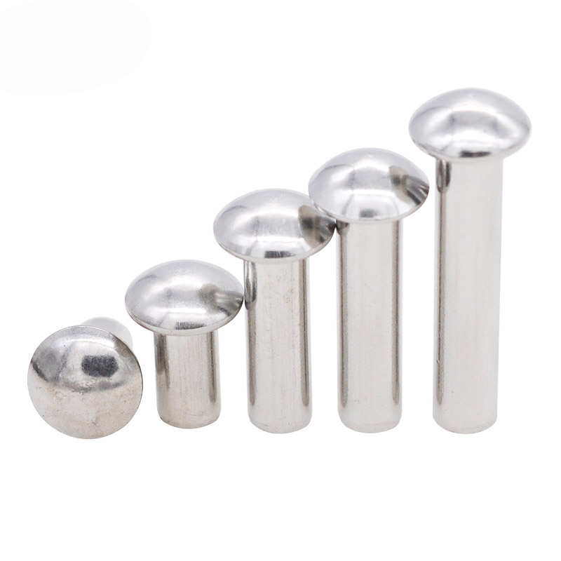 304 stainless steel semicircle head solid rivet M4M5M6 round head rivet round cap knockout type rivet GB867