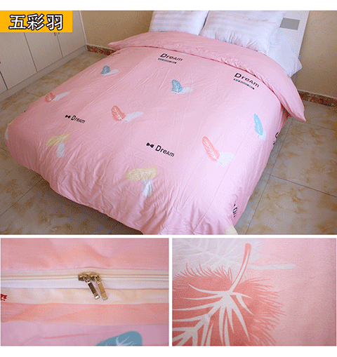 Cotton twill quilt cover đơn mảnh đôi sinh viên 1,5m giường 1,8 m phim hoạt hình dải bông duy nhất chăn chăn cotton