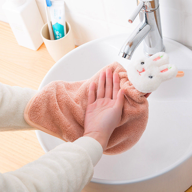 Home kitchen products Nordic children rub towel coral towel wipe thick and absorbing cute Korea