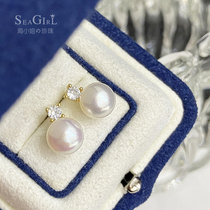 Miss Sea pearl earrings everyday wild classic temperament Sterling silver princess earrings Natural freshwater pearl earrings