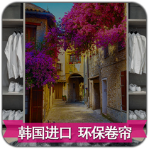 Imported waterproof sunshade environmentally friendly bedroom office bathroom full semi-shading Louver custom pattern roller curtain