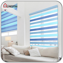 Leen Star imported gauze curtain 3D gradient bedroom curtain curtain office living room bathroom semi-shading