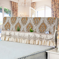Bedside cover Bed back cover Fabric bedside cover dust cover 1 2 1 5 1 8m meters cotton classic wooden bed soft bag