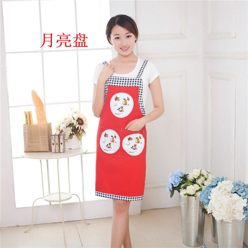 Korean Version Apron Fashion Kitchen Anti-Fouling Personality Apron Cute Princess Home Apron Linen Cotton Canvas Apron