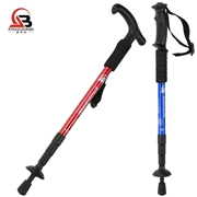 Chuanzhang bụng trekking cực hợp kim nhôm siêu nhẹ bốn hoặc năm phần siêu ngắn gấp khúc kính thiên văn bên ngoài khóa mía ngoài trời - Gậy / gậy
