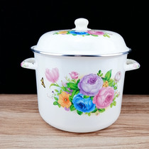 Enamel Fu Pot Soup Pot Five-Piece Gift Boiler Soup Pot Chinese Medicine Pot Ear with Lid Cover Soup Cooking Soup