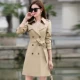 Áo gió nữ trung thu mới mùa thu 2021 là áo khoác mỏng xuân thu phong cách hàn quốc ngắn eo thon nhỏ - Trench Coat