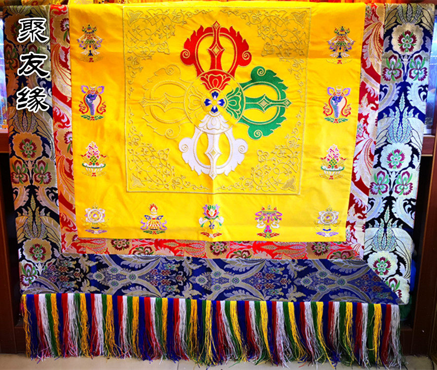 New Tibetan craft Living Buddha Legal embroidery of Diamond Clothing for tablecloth 1 m