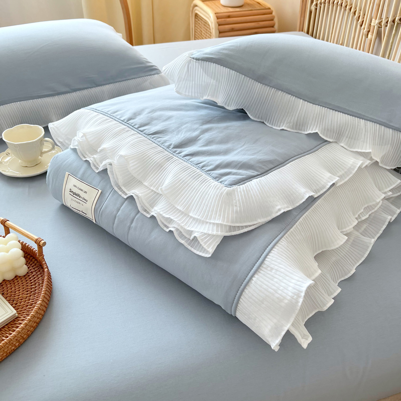 Minima good products washed cotton quilts by subsingle double summer by four pieces of pure cotton cool quilts by air conditioning by summer