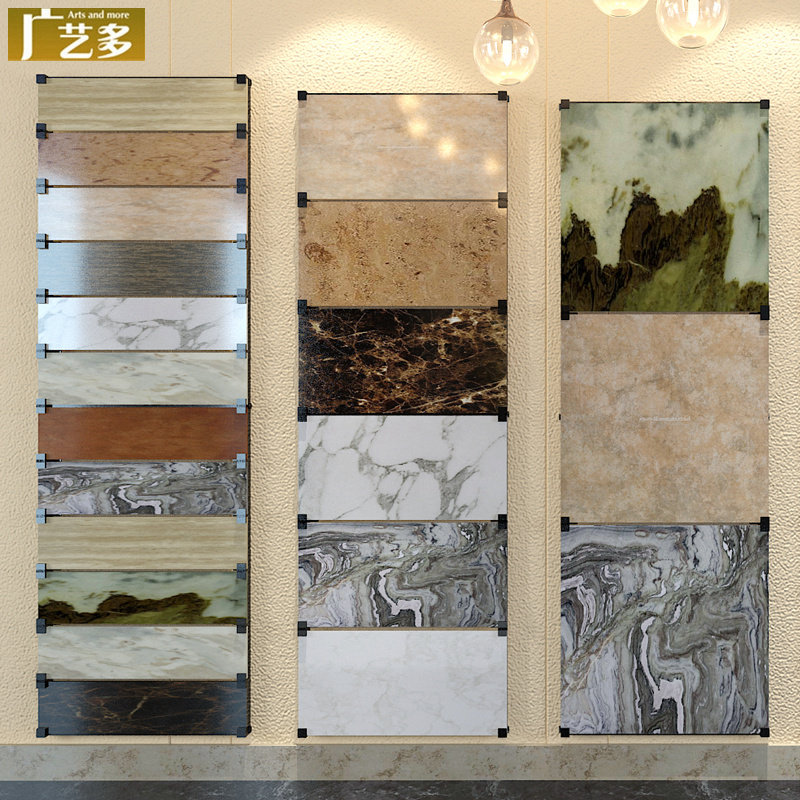 Guangyi multi-tile display rack wooden floor stone sample rack baseboard tile rack floor tile display rack multi-functional