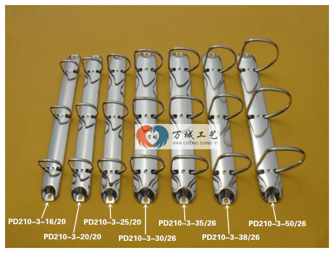 3-hole D-type clip, three-hole file iron clip, metal A53-hole metal loose-leaf buckle, hardware 3-hole binding clip 21CM