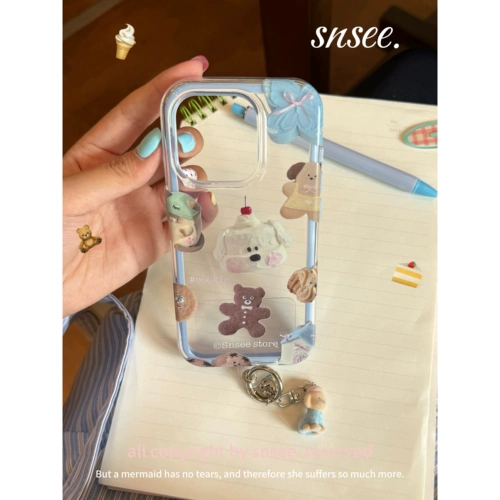 Apple, кремовый оригинальный милый комфортный совместимый чехол для телефона, iPhone15, iPhone13 Pro, 2 в 1, 15promax, pro14