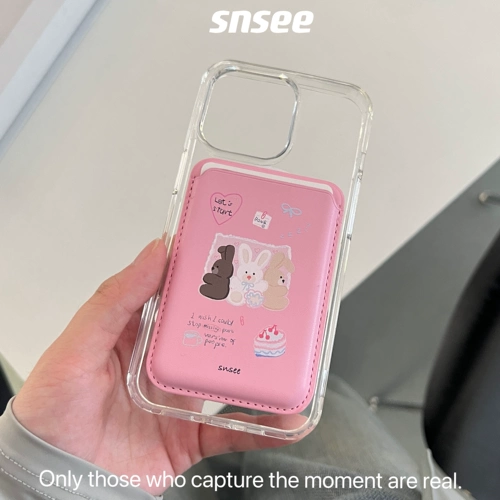 Держатель для карт Snsee magSafe Rabbit подходит для магнитного кожаного держателя для карт Apple iphone14promax