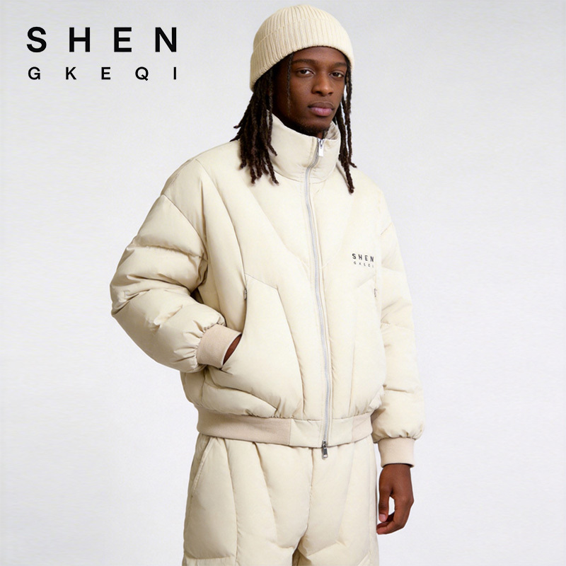 Shen Gkeqi Couple's Style American Trendy High-Quality Cotton Jacket Thickened Warm Coat Versatile Cotton Clothing