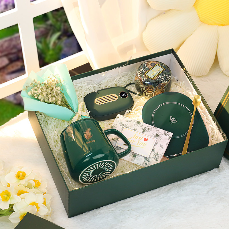 Constant temperature heating coaster 55 degrees ℃ warm cup gift box intelligent automatic insulation water cup base office cup