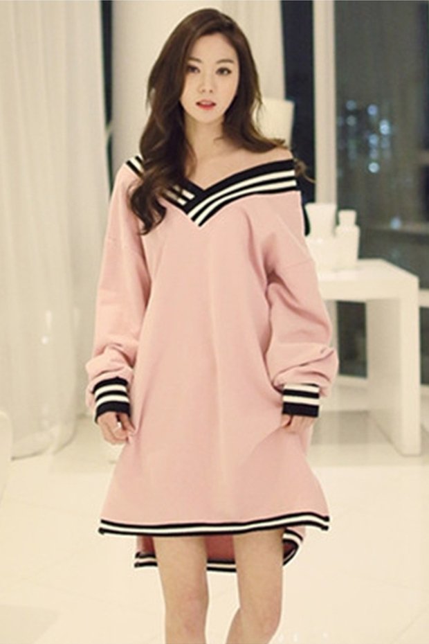 Đặc biệt hàng ngày bộ đồ ngủ dài váy ngủ nữ mùa thu cotton gợi cảm dài tay mùa đông cổ chữ V phiên bản dày của dịch vụ nhà dày kiểu đầm đẹp