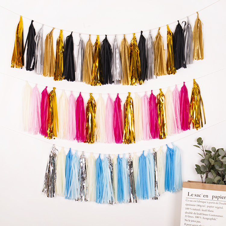 Wedding wedding supplies paper tassel pull flowers new house wedding room decoration dessert table party birthday decoration supplies