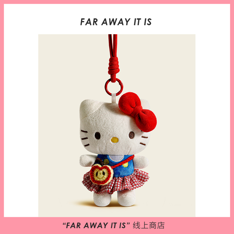 Authentic Hello Kitty Sanrio Bag Pendant Plush Doll Keychain Backpack Decoration Toy