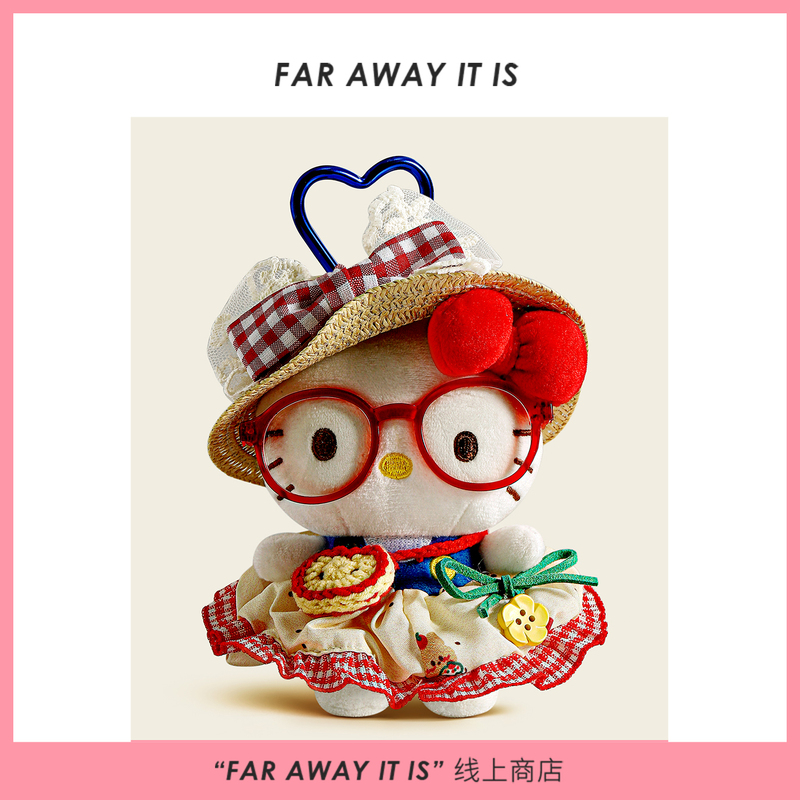 Authentic Cute Melard Hello Kitty Bag Pendant Plush Doll Toy Backpack Decoration Hello Kt Cat