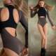 In Stock Just a Jac Ballet Dance Unitard Long-Sleeve Practice Clothes Space Racer