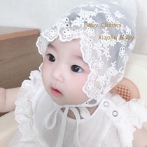 Baby lace hat spring and autumn 3-6-18 months summer female baby Princess infant newborn Korean court hat