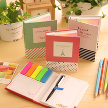 Hard Case combination Post-it notes Korean cute hipster creative multi-function N Post Post note set with pen