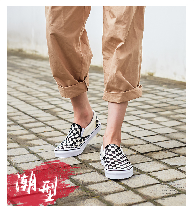 Vans vanes một bàn đạp đôi màu đen và trắng cổ điển đôi giày đế bệt nam và nữ giày vải VN-0EYEBWW giầy thể thao