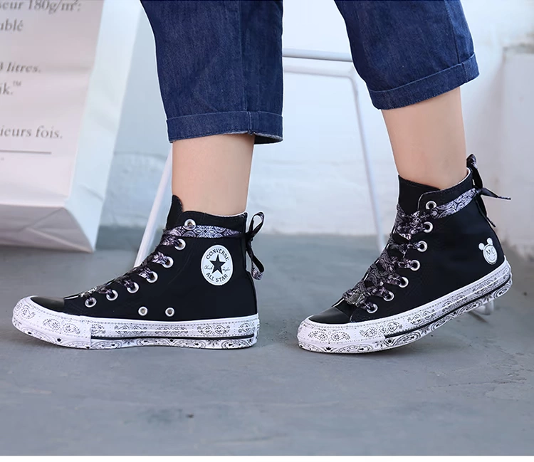 Converse X Miley Cyrus Converse đồng thương hiệu giày cao và thấp yêu thích giày vải 162234c162235c