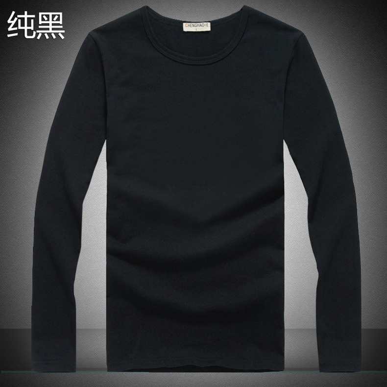 男士短袖T恤纯棉打底衫纯色半袖圆领夏季上衣服长袖潮流韩版修身