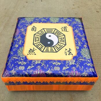 Kneeling Mat for Home Use, Embroidered, Octagonal, Solid Wood Kneeling Stool, Meditation Cushion, Taoist Temple, Taoist Practice, Natural Incense, Kneeling Mat for Worship