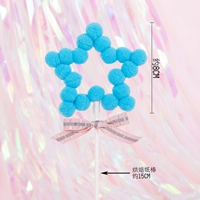 Pentagonal Velvet Ball Bulg Card Deep Blue 1