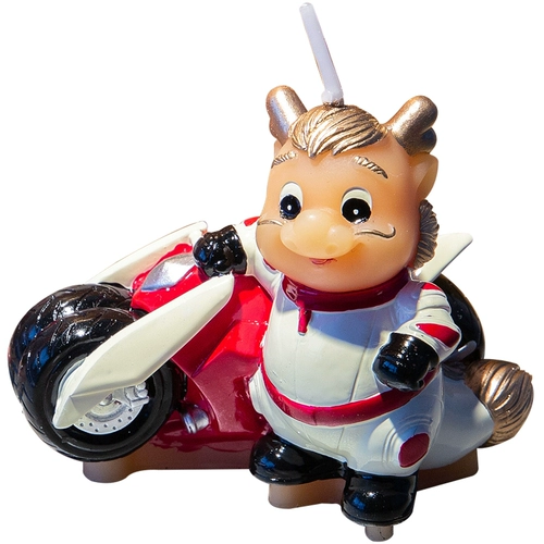 Новинка мотоцикл Зодиаки Животные творческие мультипликационные свечи Детской вечеринка по случаю дня рождения