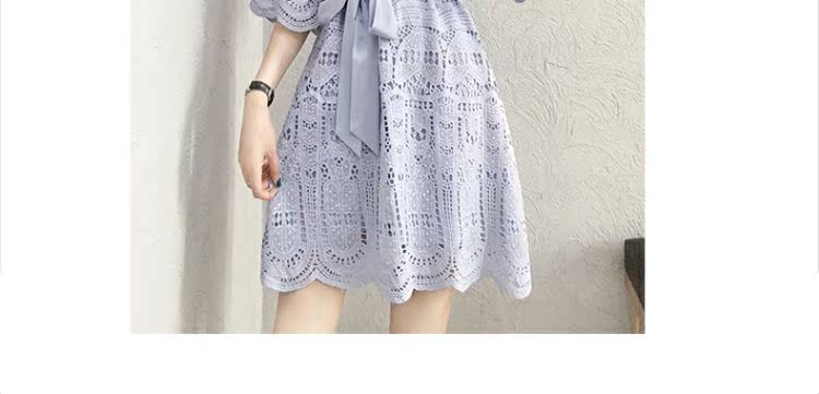 Đầm dự tiệc rất cổ tích Pháp 2019 hè thời trang nữ tính khí mới - Váy eo cao 	mẫu váy eo đẹp	