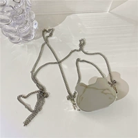 Металлическая цепь, зеркальный эффект, с медвежатами