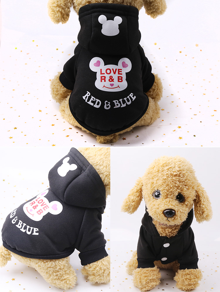 Áo len mùa thu và mùa đông màu tương phản quần áo chó hoạt hình Teddy trang phục hơn gấu thoải mái vật nuôi mềm chó nhỏ phổ quát ấm áp - Quần áo & phụ kiện thú cưng quần áo cho thú cưng