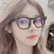 Plain black frame glasses female thick frame flat mirror tremble sound small frame glasses frame Net red frame eyes with myopia