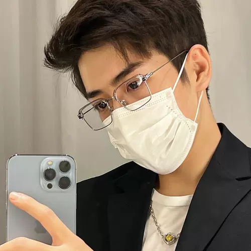 Главные полумроно -кадры бизнес -мужчина миопия глаз глаз анти -мыл.