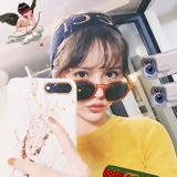 Star Internet Red Rame Rame Ruge Women's Super Black Meic Mirror Corean Retro маленькое лицо круглое лицо куркумы солнцезащитные очки