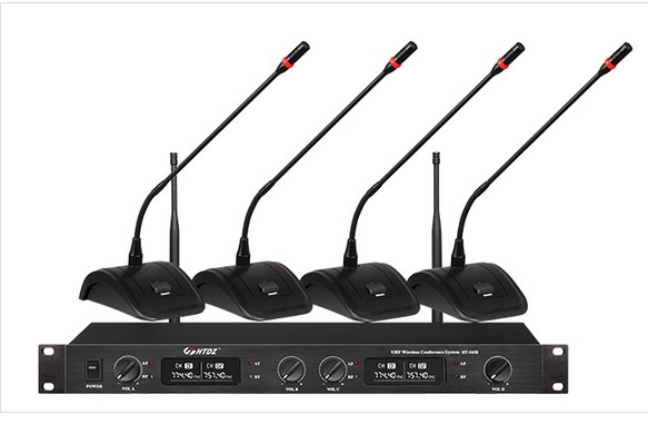 HTDZ Haitian HT-840B one for four wireless conference handheld lavalier microphone