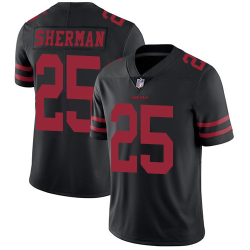 NFL quần áo bóng đá San Francisco 49 người 49ers 25 SHERMAN tân binh thế hệ thứ hai huyền thoại thêu jersey Quả bóng bầu dục
