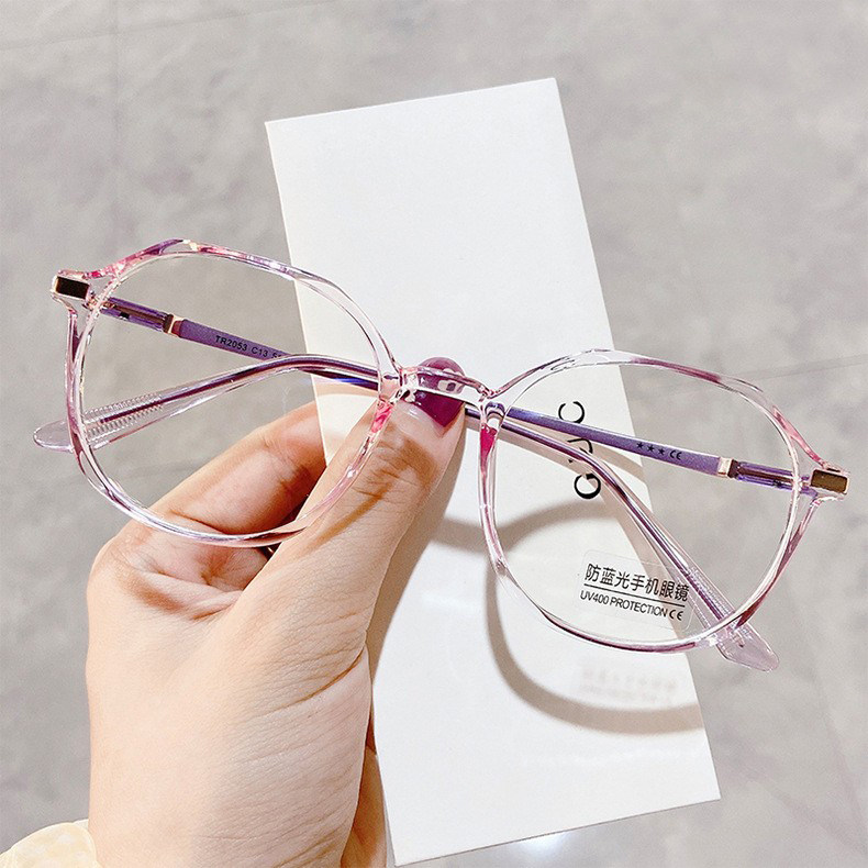 Brand transparent frame reading glasses women's anti-blue light anti-fatigue fashion ultra-light old age glasses HD