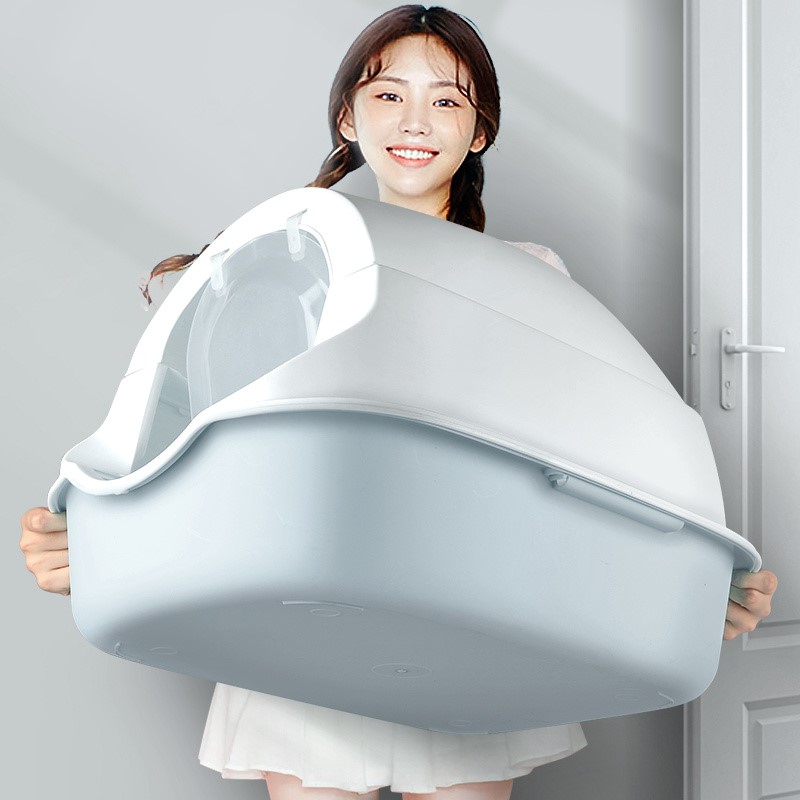 Cat litter box oversized 50 catties Garfield Siamese cat puppet cat British short blue and white Sphinx hairless cat toilet