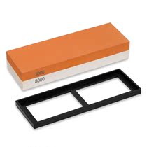 Factory direct DMD double-sided White corundum oil stone grindstone household kitchen knife sharpener with rubber pad